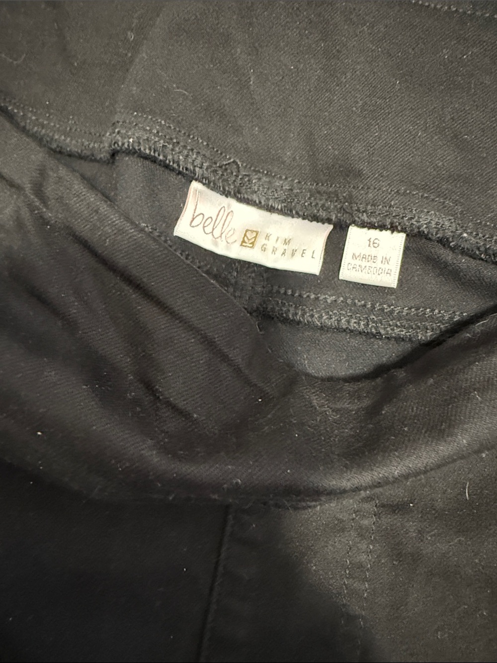 Belle by Kim Gravel Black pants